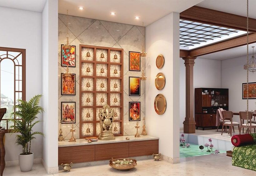 Traditional Pooja Room Design in Bangalore