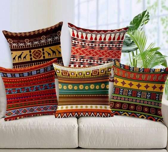 affordable summer home decor patterned cushions