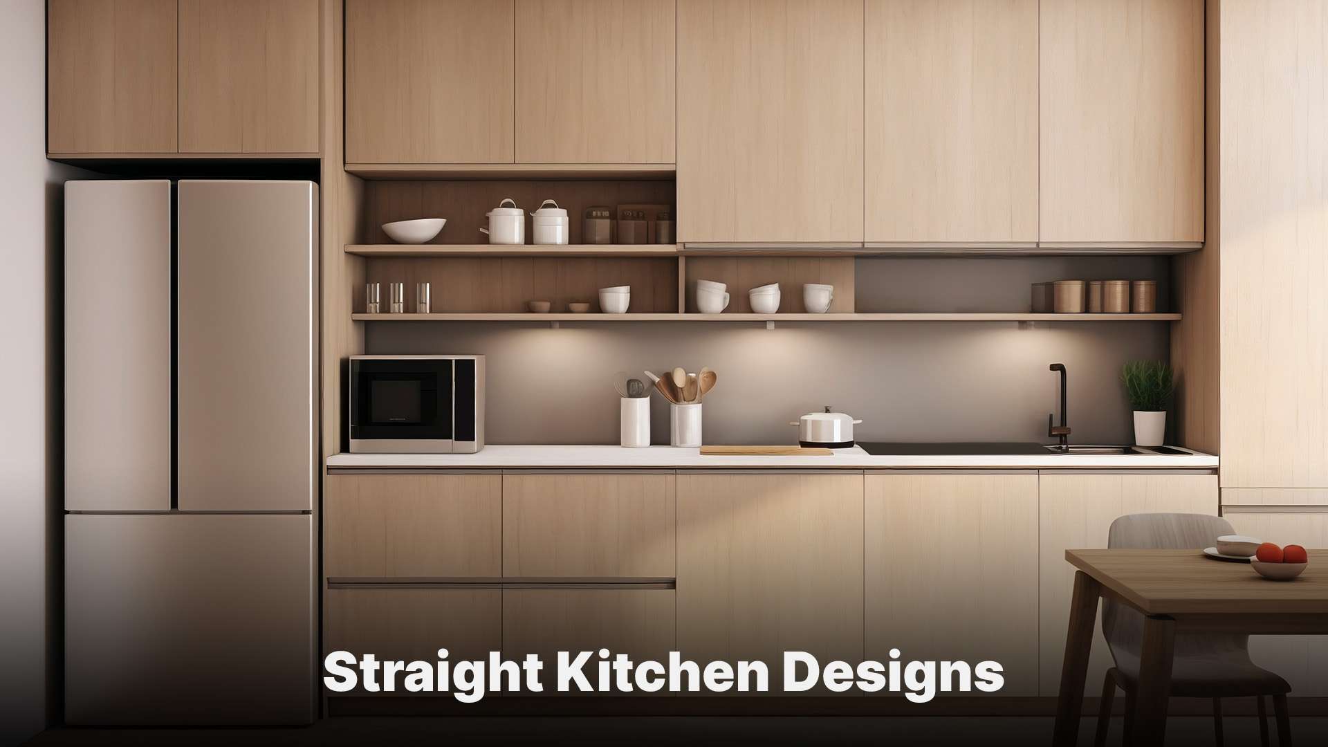 Straight kitchen designs