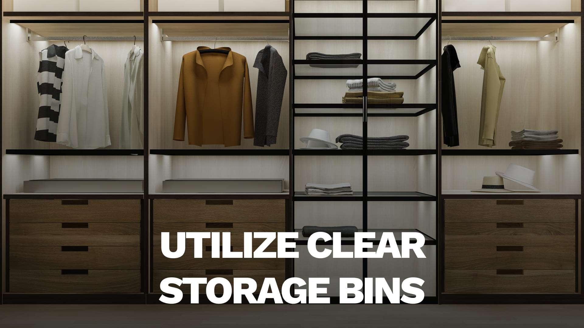 Utilize Clear Storage Bins