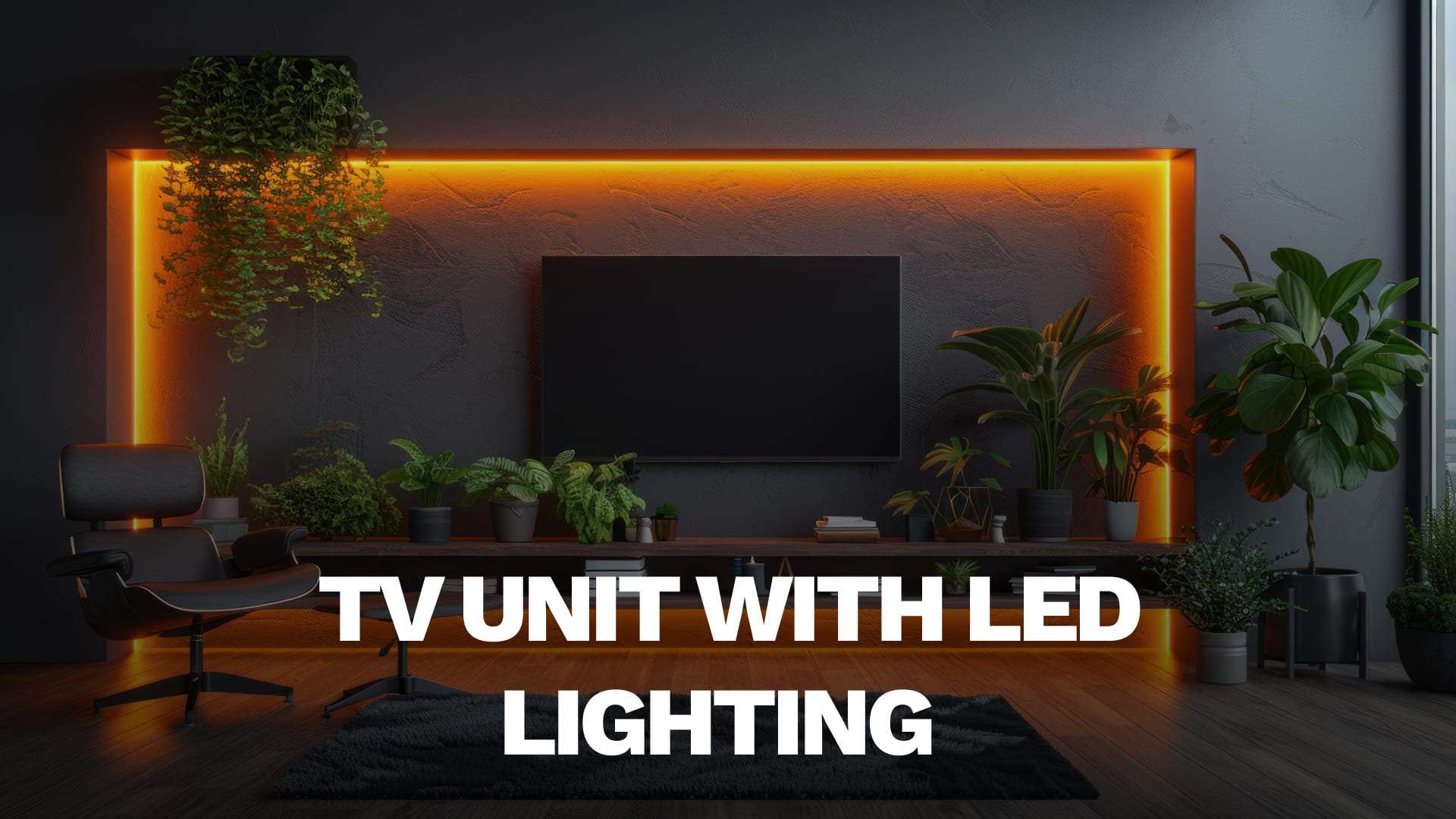 TV Unit with LED Lighting