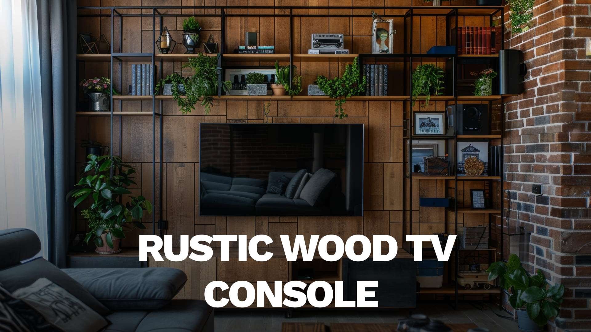 Rustic Wood TV Console