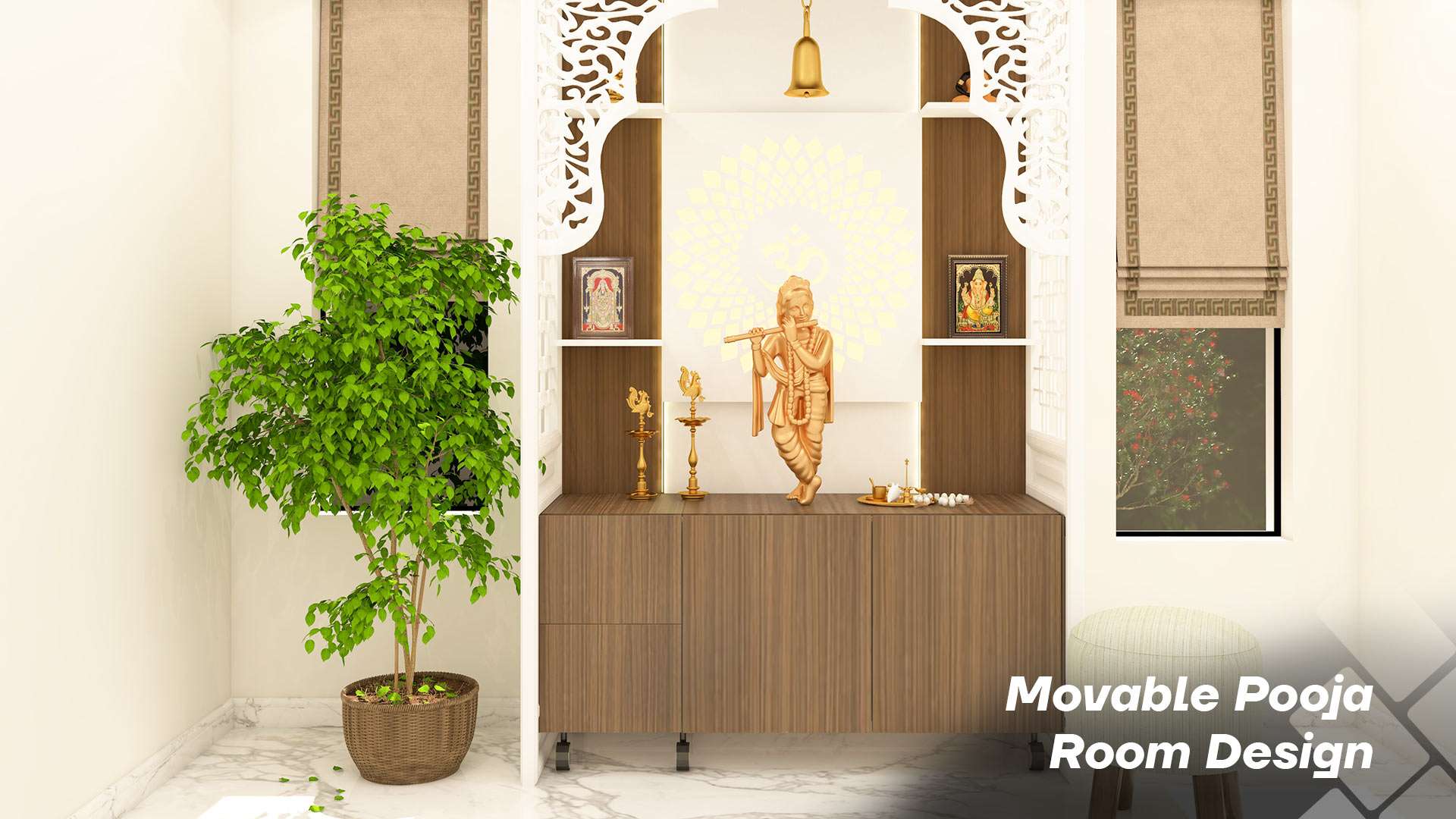 Movable Pooja Room Design