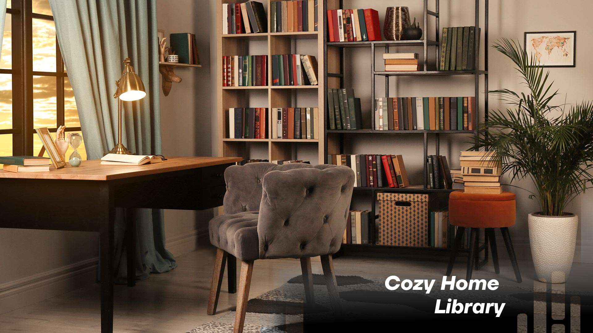 Cozy Home Library