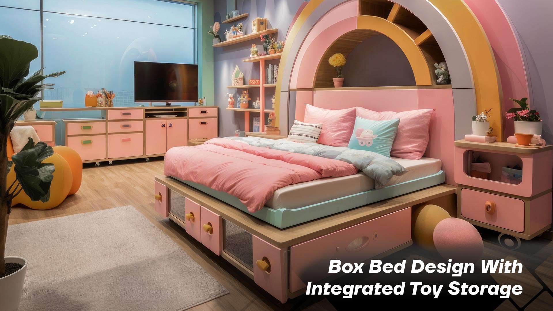 Box Bed Design With Integrated Toy Storage