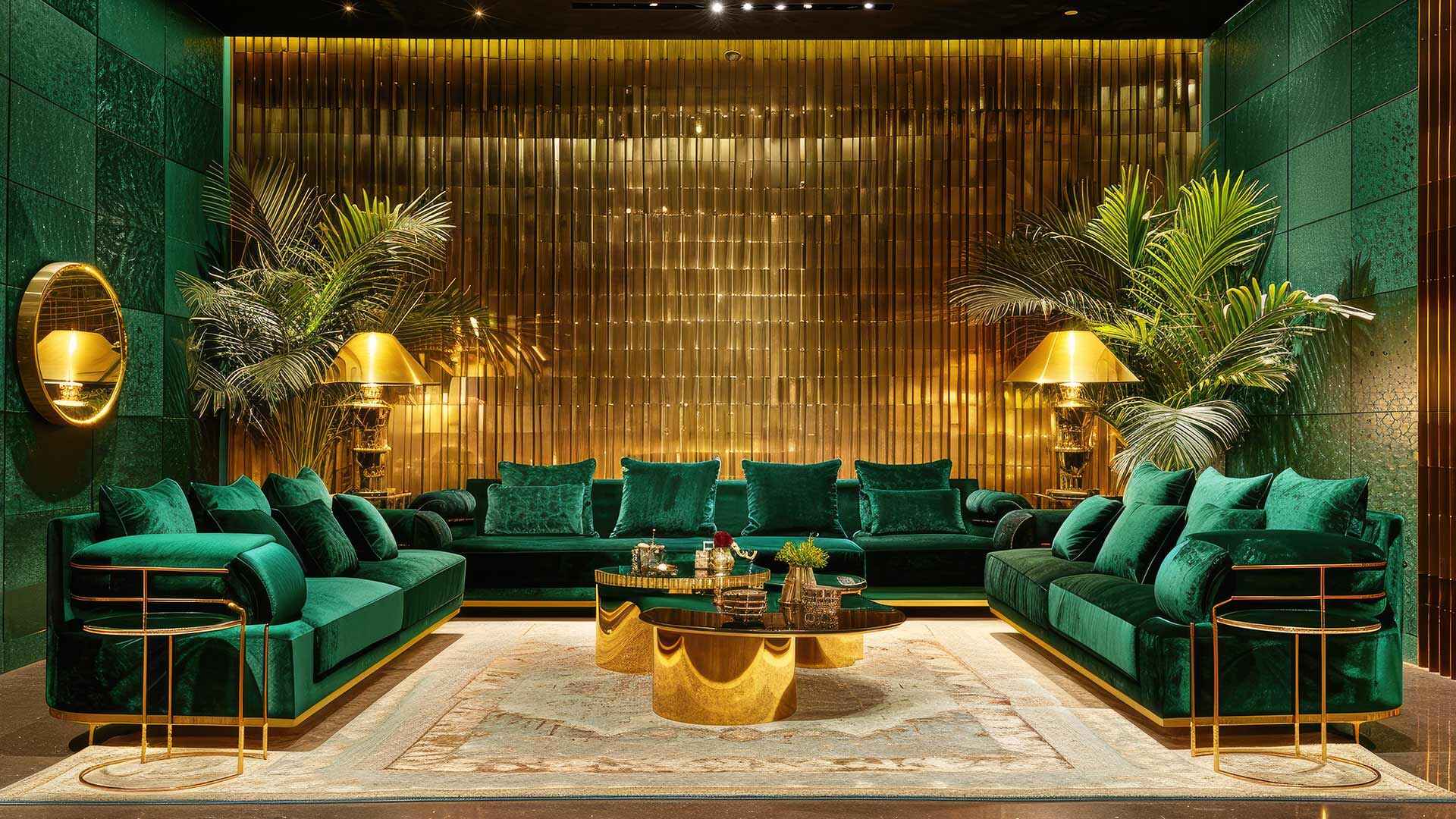 Gold and Emerald Green