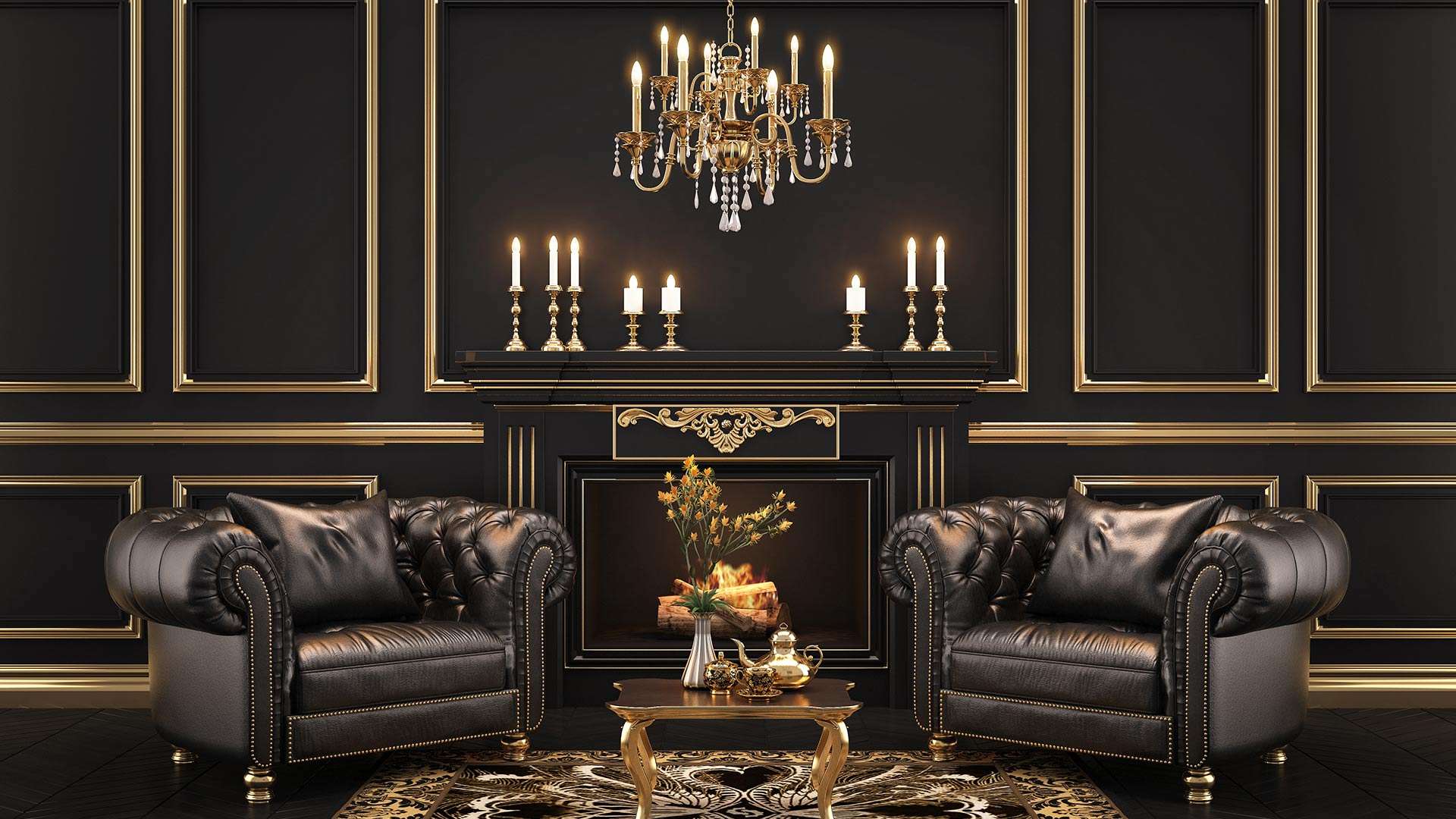 Gold and Black