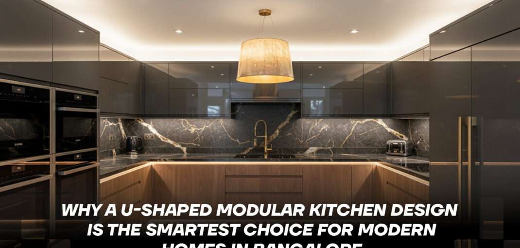 u shaped modular kitchen design