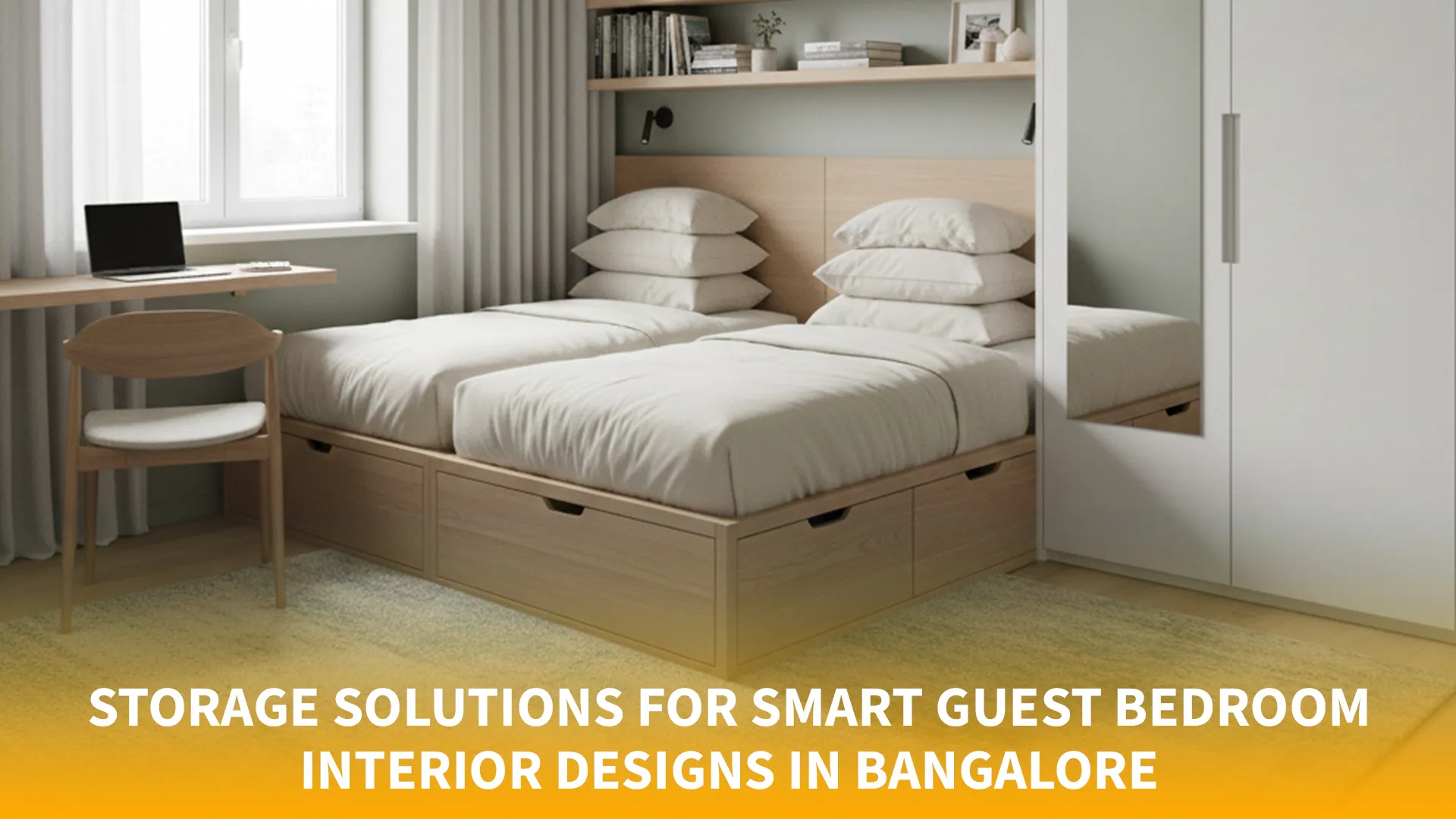 Storage Solutions for Smart Guest Bedroom Interior Designs in Bangalore