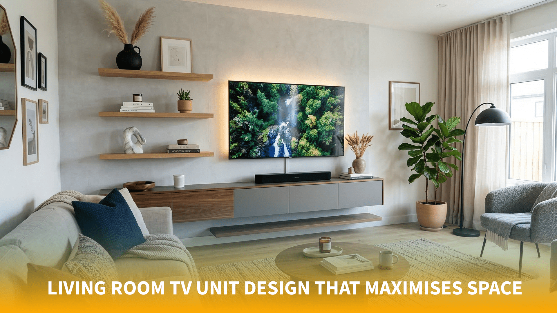 Living Room TV Unit Design That Maximises Space
