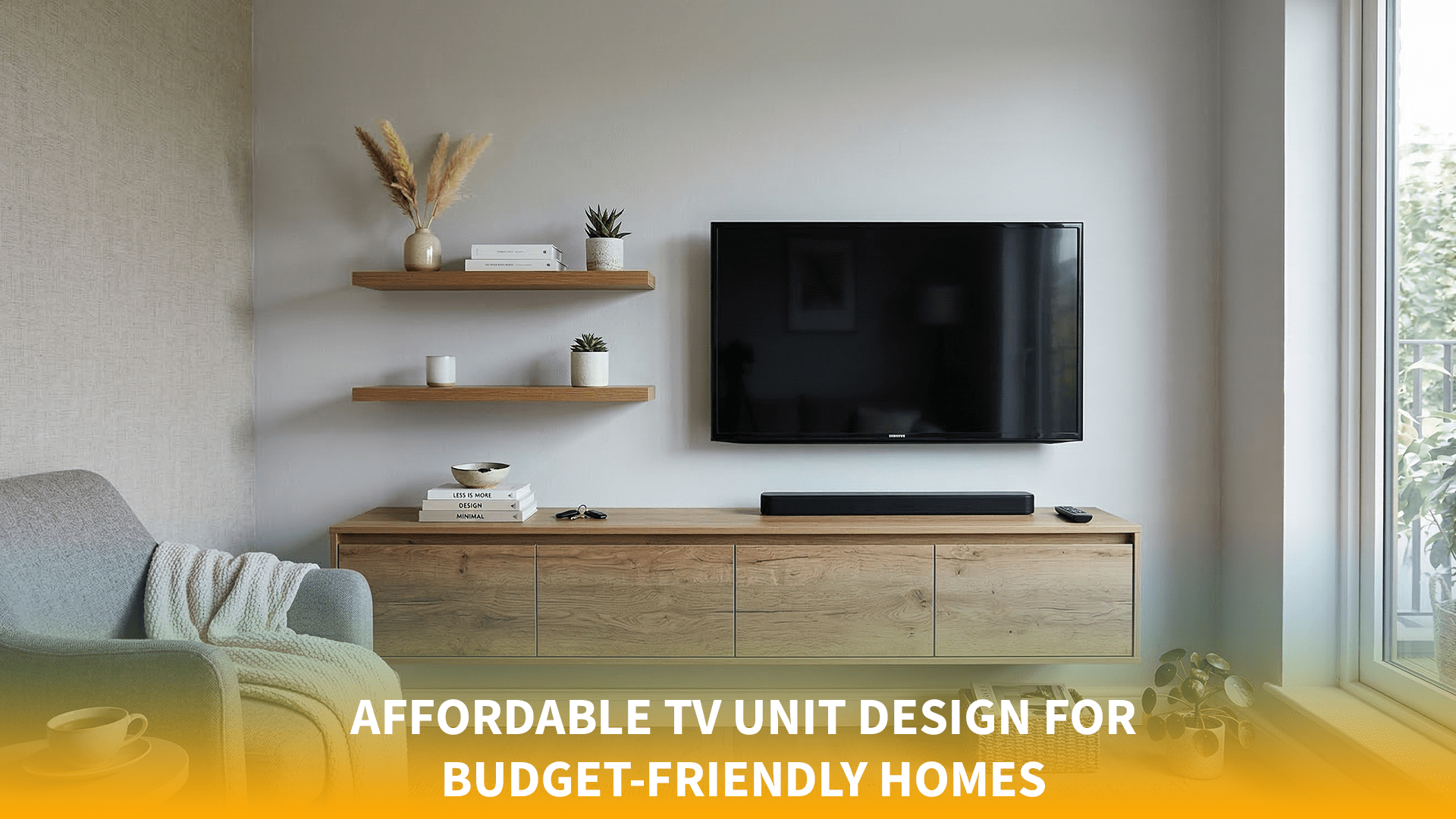 Affordable TV Unit Design for Budget-Friendly Homes