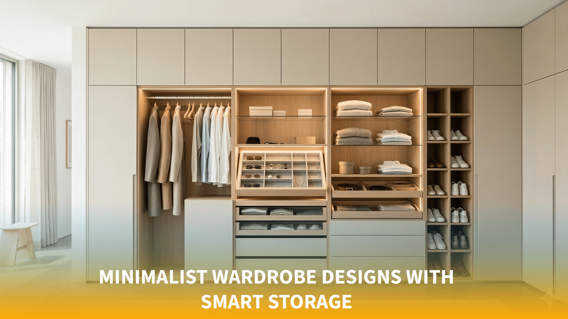 Minimalist Wardrobe Designs with Smart Storage
