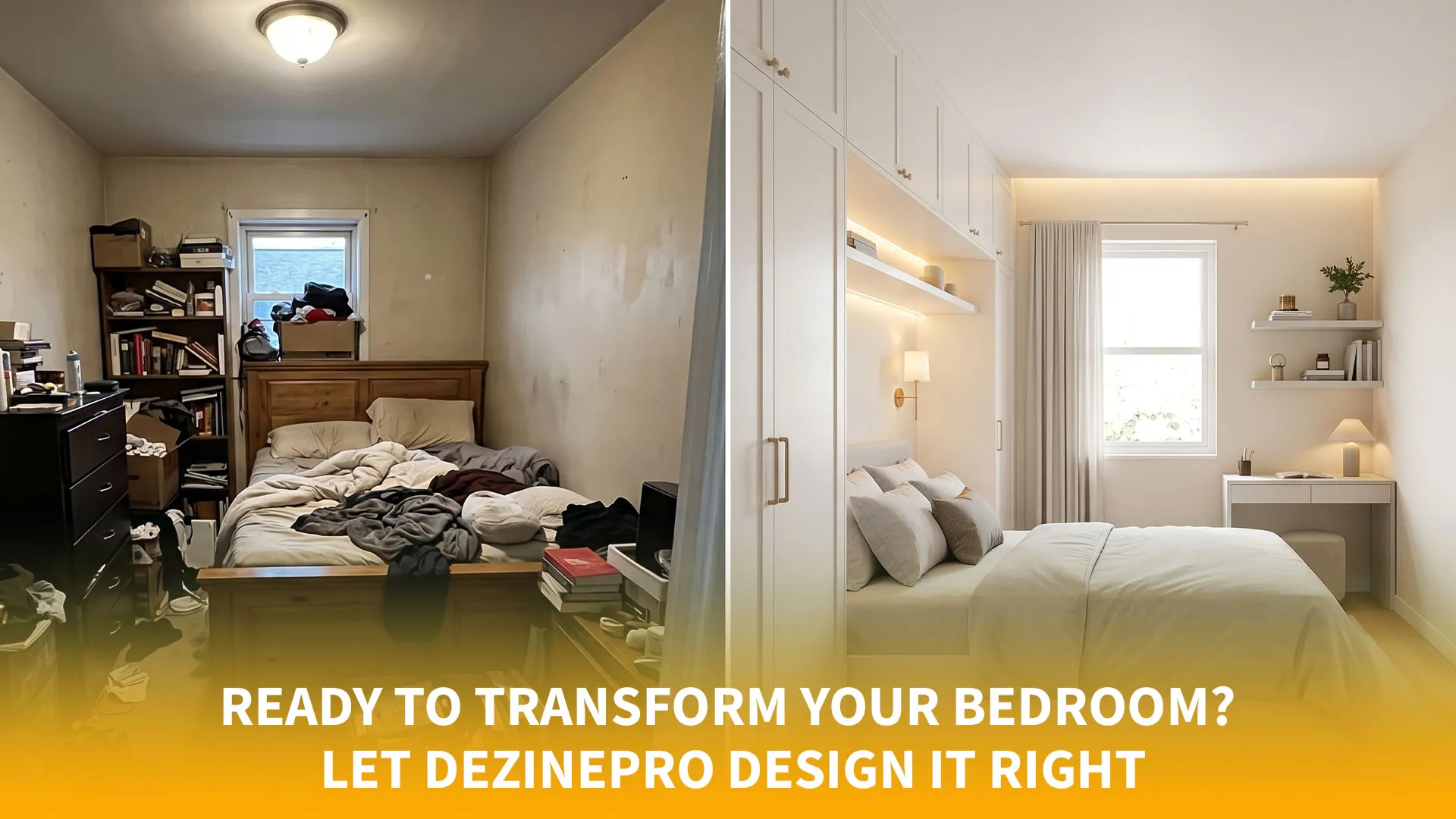 A split bedroom design in bangalore