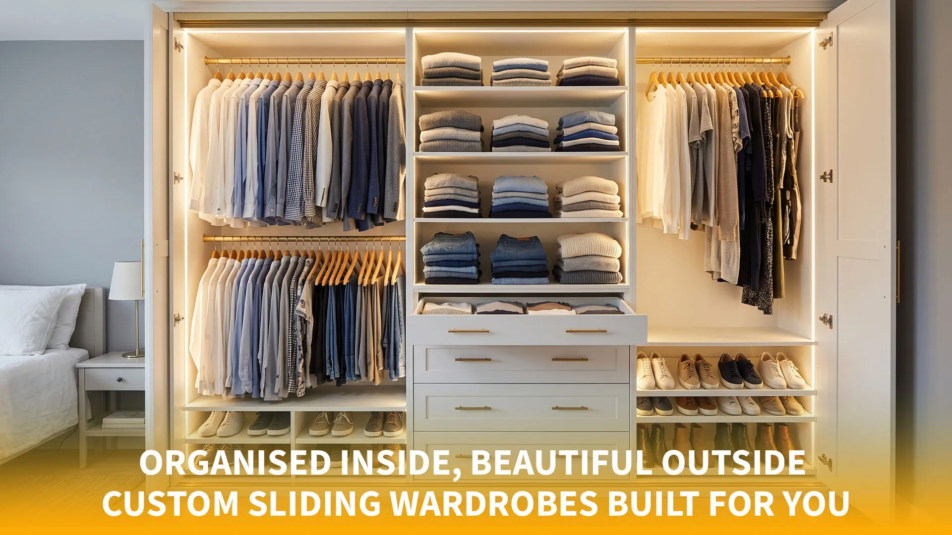 space-saving wardrobe design India